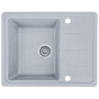 Гранітна кухонна мийка EcoLine 28D 620x500мм Сірий