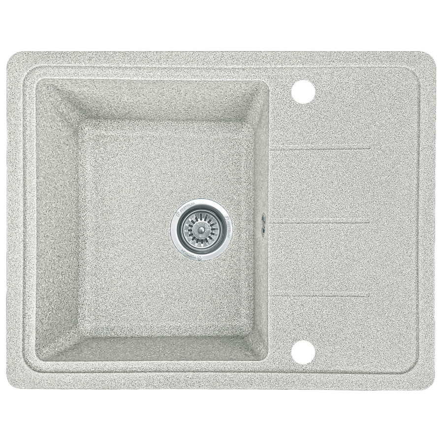 Гранітна кухонна мийка EcoLine 28D 620x500мм Сірий
