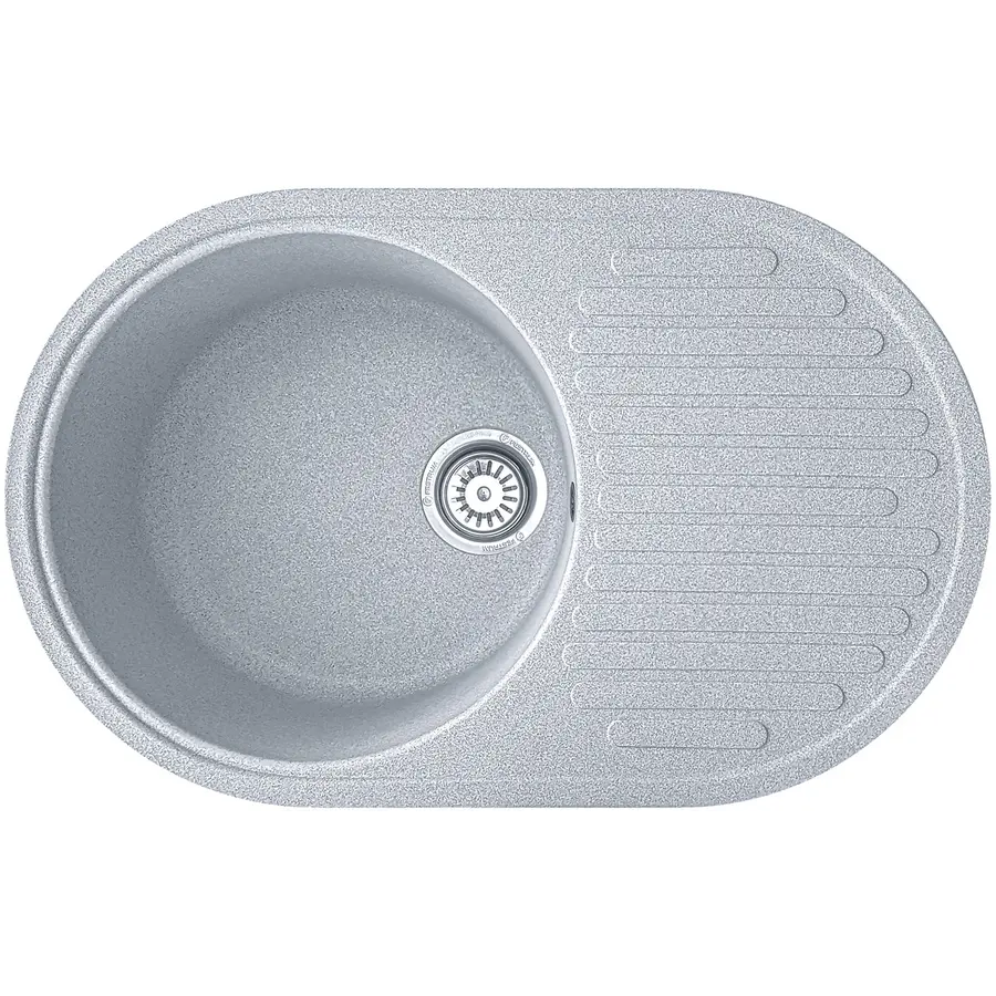 Гранітна кухонна мийка EcoLine 42N 730х460мм Сірий