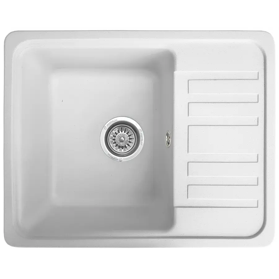 Гранітна кухонна мийка Valetti 9R 570x460мм Білий