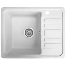 Гранітна кухонна мийка Valetti 9R 570x460мм Білий