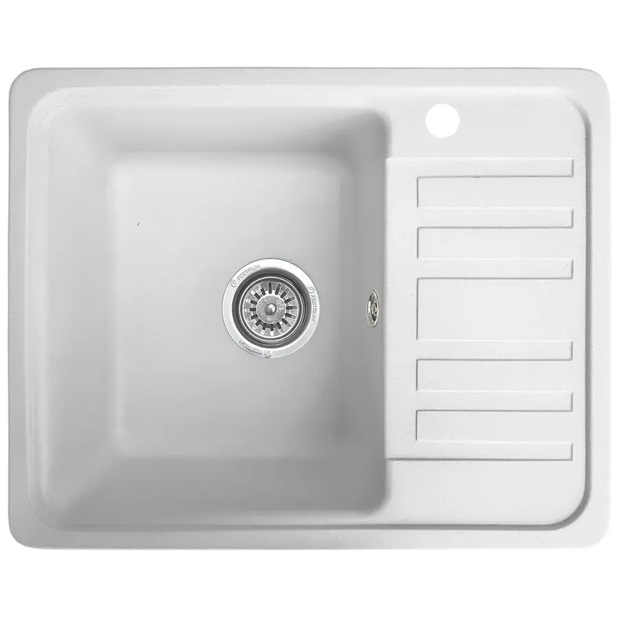 Гранітна кухонна мийка Valetti 9R 570x460мм Білий