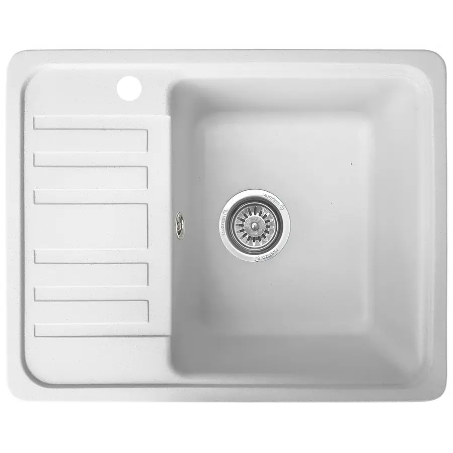 Гранітна кухонна мийка Valetti 9R 570x460мм Білий