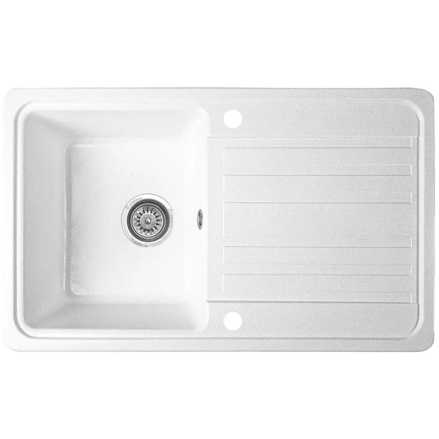 Гранітна кухонна мийка Valetti 17R 760x460мм Білий