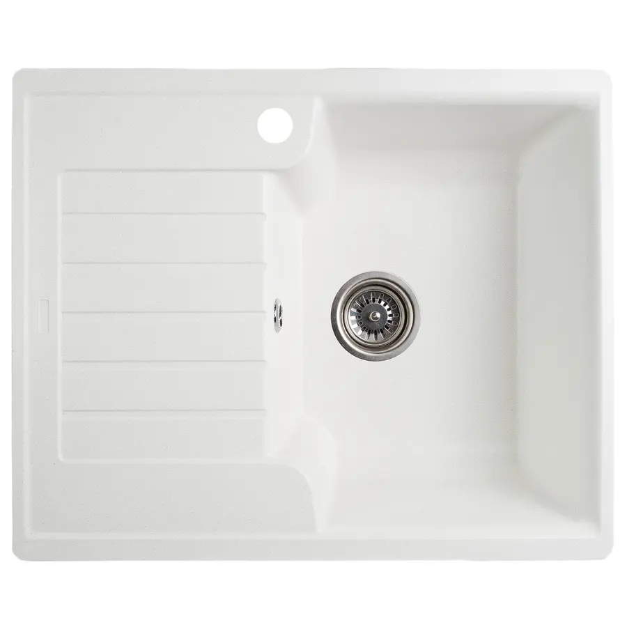 Гранітна кухонна мийка Valetti Europe модель №12 біла 62*50