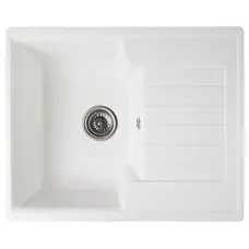 Гранітна кухонна мийка Valetti Europe модель №12 біла 62*50