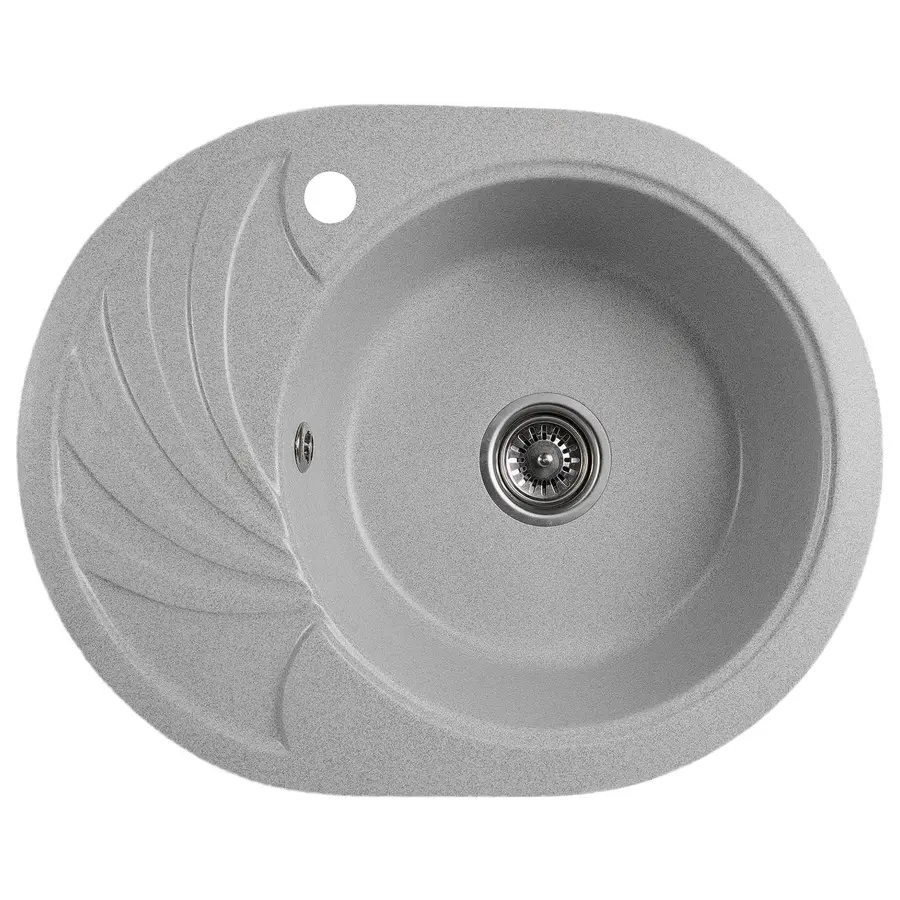 Гранитная кухонная мойка Valetti Europe модель №13 серая 60 * 47