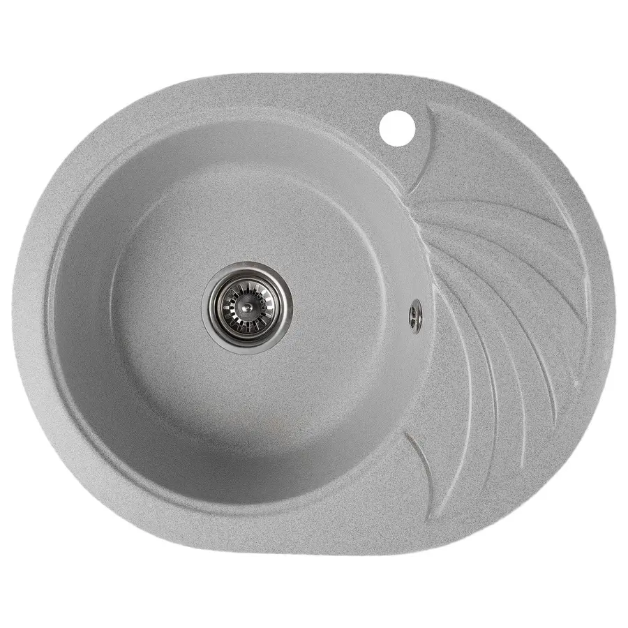 Гранитная кухонная мойка Valetti Europe модель №13 серая 60 * 47