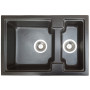 Гранітна кухонна мийка Valetti Europe модель №43 чорна 62*42