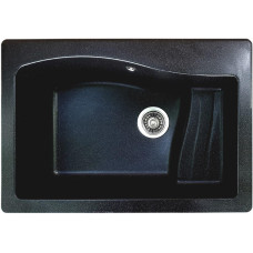 Гранітна кухонна чорна мийка Valetti Europe модель №70 прямокутної форми.