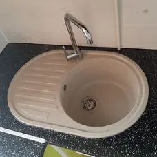 Гранітна кухонна мийка Valetti Europe модель №27 бежева 77*50
