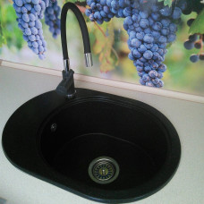 Гранітна кухонна мийка Valetti Europe модель №62 чорна 62*43