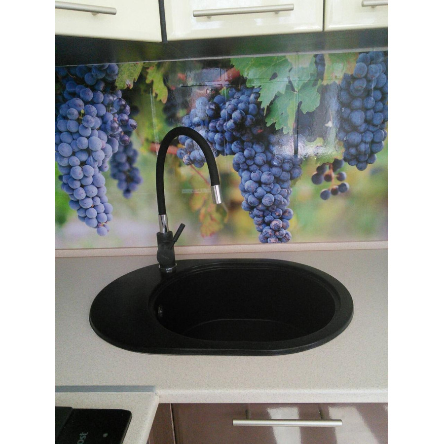 Гранітна кухонна мийка Valetti Europe модель №62 чорна 62*43