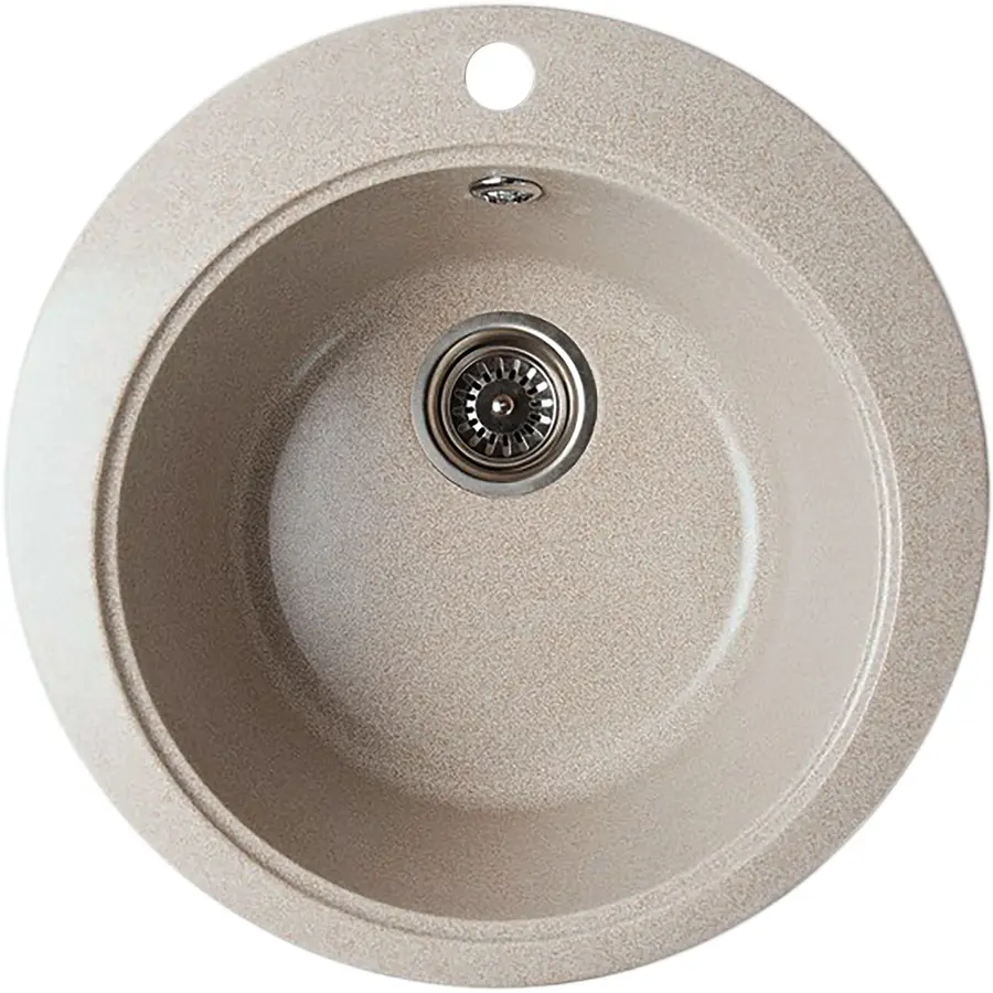 Гранитная кухонная раковина Valetti EcoLine модель №2 бежевая 475