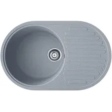 Гранітна кухонна раковина Valetti EcoLine модель №42 сіра 74*46