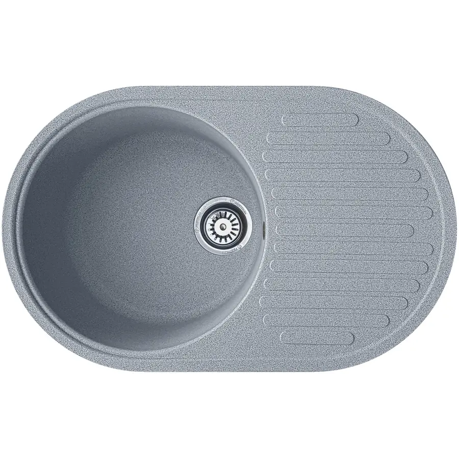 Гранитная кухонная раковина Valetti EcoLine модель №42 серая 74 * 46