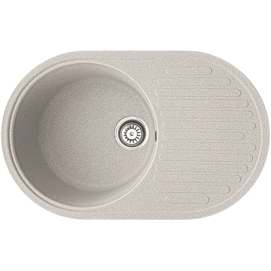 Гранитная кухонная раковина Valetti EcoLine модель №42 серая 74 * 46