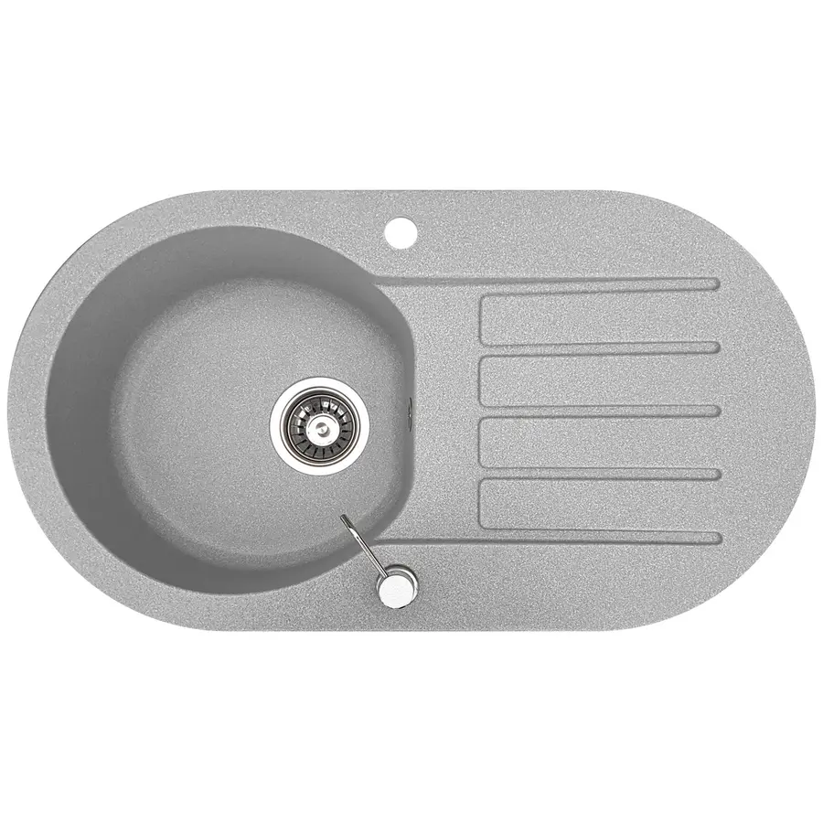 Кухонная мойка из гранита Valetti Premium модель №67 серая 77 * 43