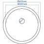 Гранітна кухонна мийка Valetti EcoLine модель №77 кругла 425 мм