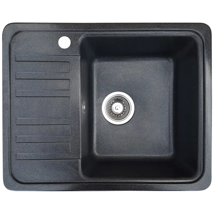 Гранітна кухонна мийка Valetti 9L 570x460мм Сірий