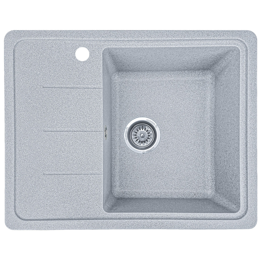 Гранітна кухонна мийка EcoLine 28L 620x500мм Сірий