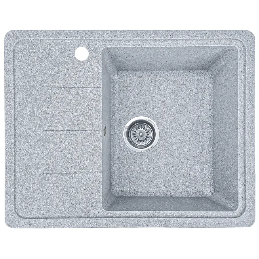 Гранітна кухонна мийка EcoLine 28L 620x500мм Сірий