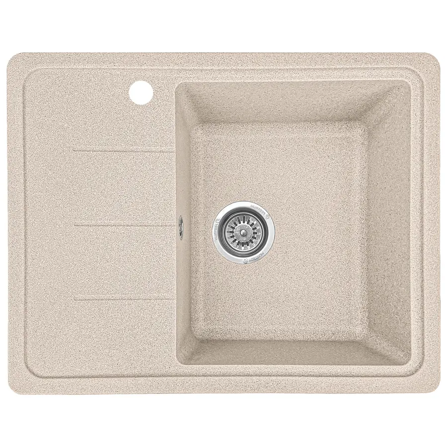 Гранітна кухонна мийка EcoLine 28L 620x500мм Сірий