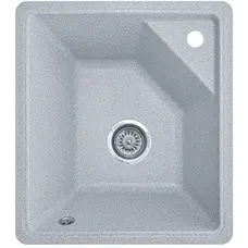 Гранітна кухонна мийка EcoLine 76G/V 520x460мм Сірий
