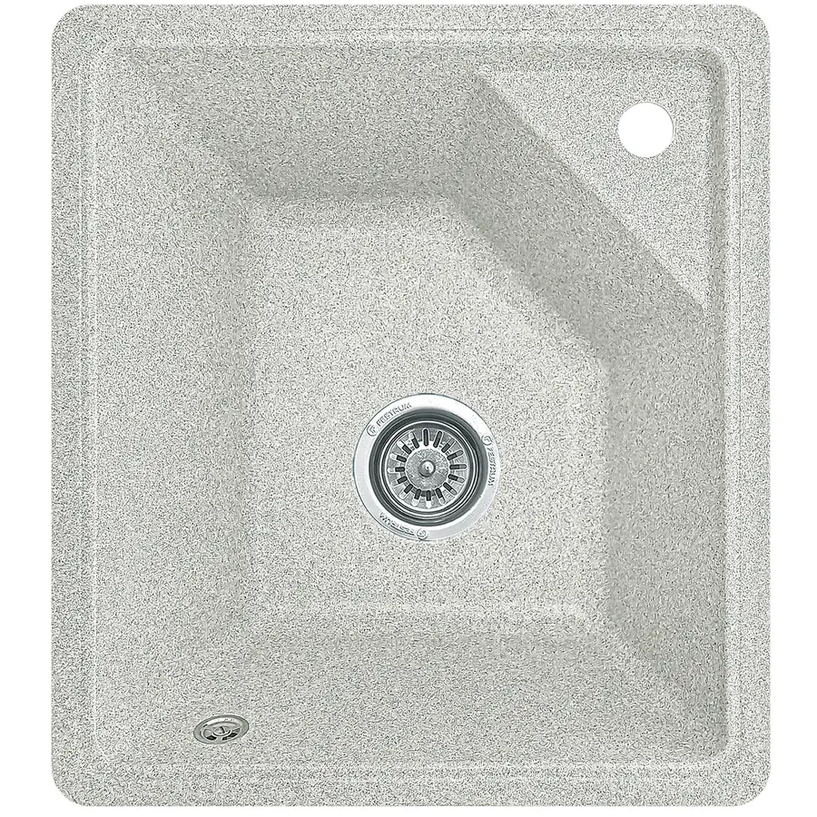 Гранітна кухонна мийка EcoLine 76G/V 520x460мм Сірий