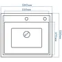 Гранітна кухонна мийка Valetti 49CR 510х590 мм
