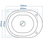 Гранітна кухонна мийка Valetti 61D 430х560 мм
