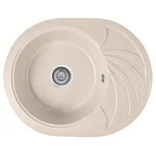 Гранітна кухонна мийка Valetti 13N 600x470мм Бежевий