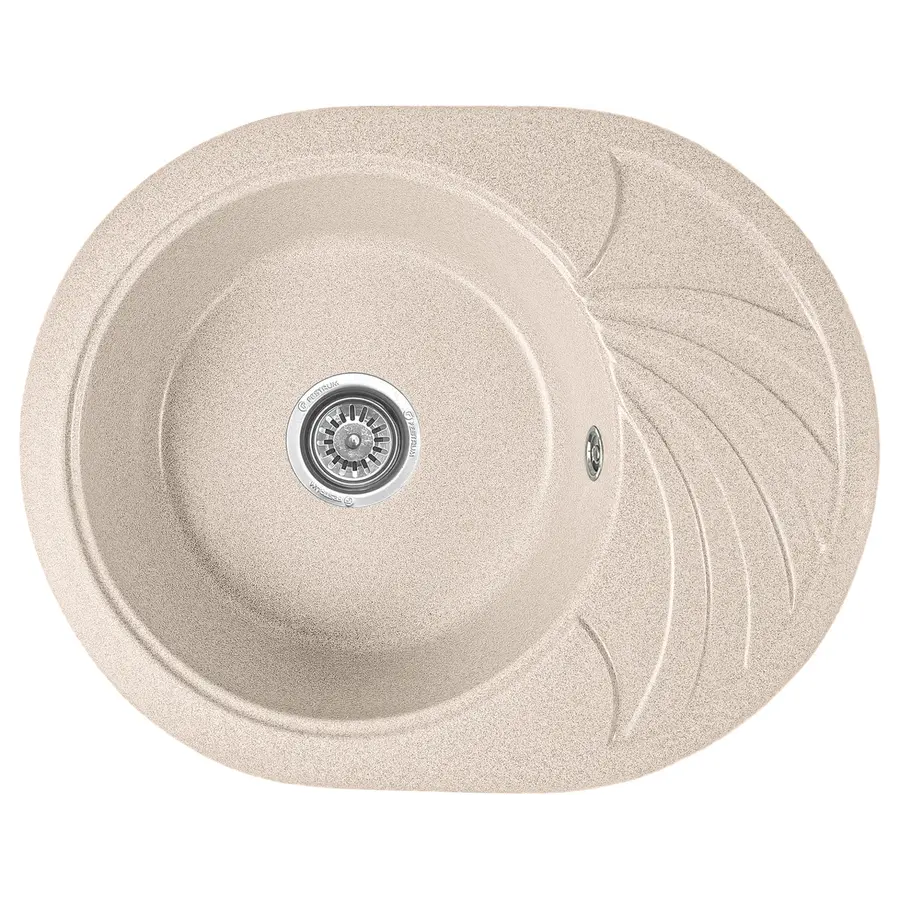 Гранітна кухонна мийка Valetti 13L 600x470мм Бежевий