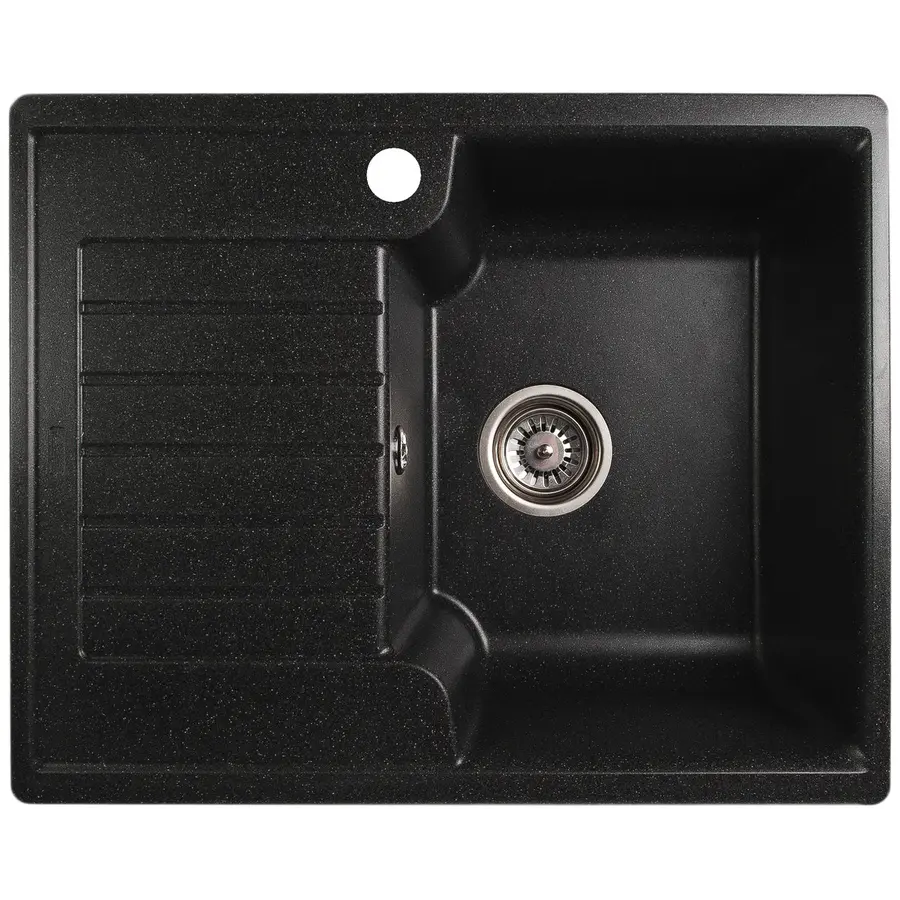 Гранітна кухонна мийка Valetti Europe модель №12 чорна 62*50