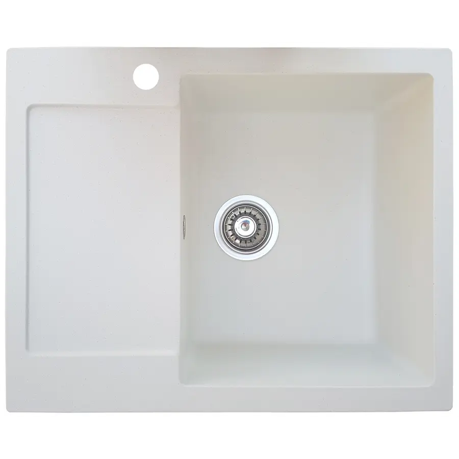 Гранітна кухонна мийка Valetti Europe модель №26 біла 62*50