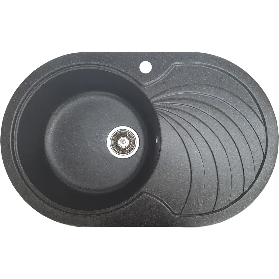 Гранітна мийка для кухні Valetti Europe модель №33 чорна 78*50