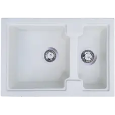 Кухонна гранітна мийка Valetti Europe модель №43 біла 62*42