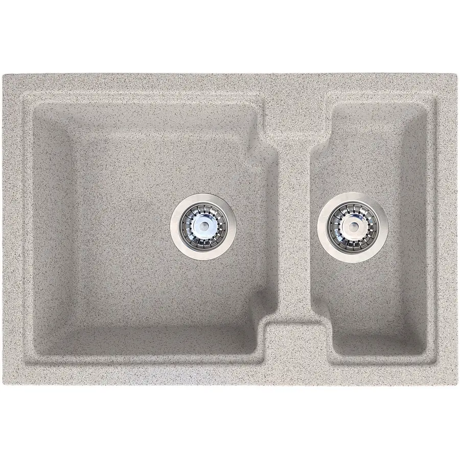 Кухонна гранітна мийка Valetti Europe модель №43 біла 62*42