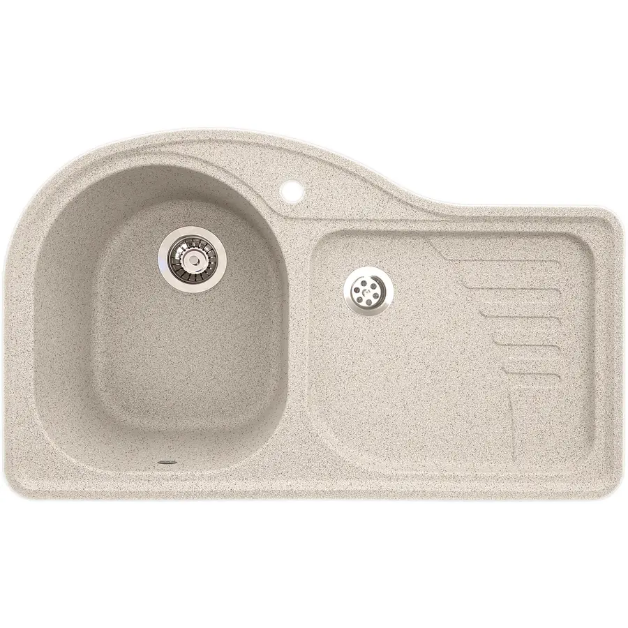 Гранитная кухонная мойка Valetti Europe модель №52 серая 84 * 51