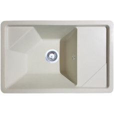Гранітна кухонна мийка Valetti Europe модель №64 біла 72*46