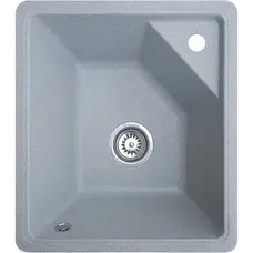 Гранітна кухонна раковина Valetti EcoLine модель №76 сіра 52*46