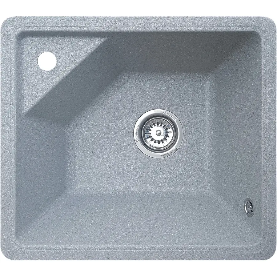 Гранитная кухонная раковина Valetti EcoLine модель №76 серая 52 * 46