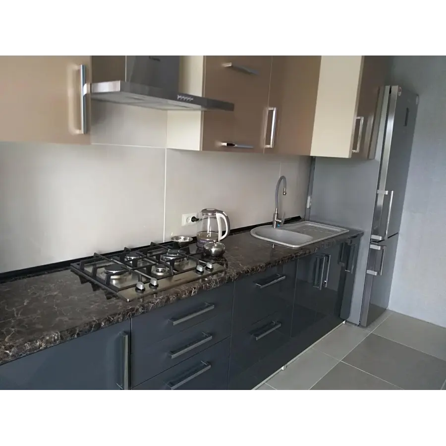 Гранитная кухонная мойка Valetti Europe модель №52 серая 84 * 51