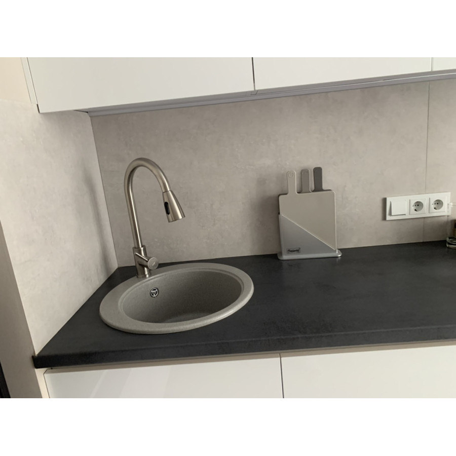Гранітна кухонна раковина Valetti EcoLine модель №2 сіра 475