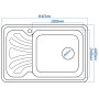 Гранітна кухонна мийка EcoLine 10L 640x440мм Терра