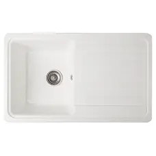Гранітна кухонна мийка Valetti Europe модель №17 біла 76*46