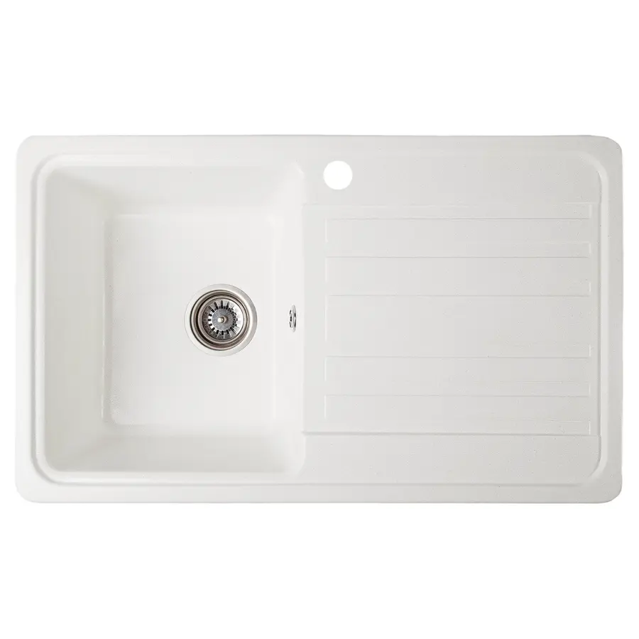Гранитная кухонная мойка Valetti Europe модель №17 белая 76 * 46