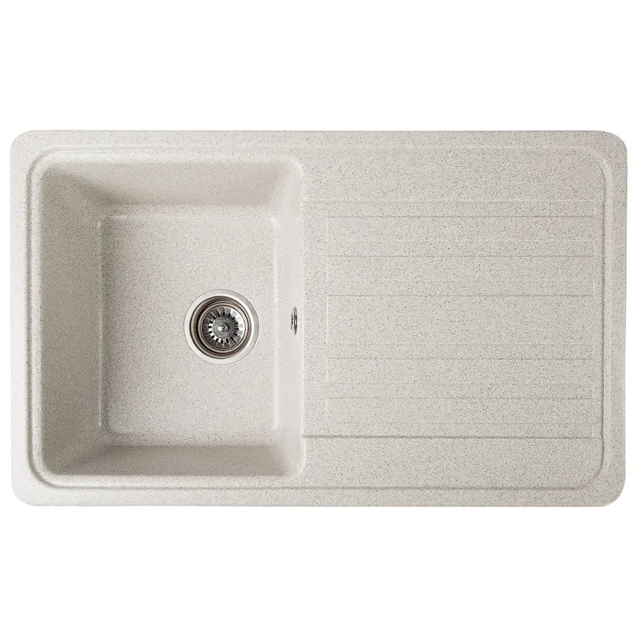 Гранитная кухонная мойка Valetti Europe модель №17 белая 76 * 46