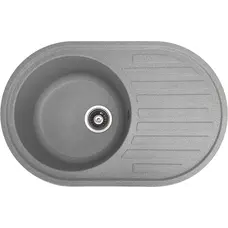 Гранітна кухонна мийка Valetti Europe модель №27 сіра 77*50
