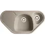 Гранитная кухонная угловая мойка Valetti Europe модель №20 бежевая 95 * 50